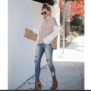 VICI - Joyous Occasion Colorblock Turtleneck Sweater (Size S/M)